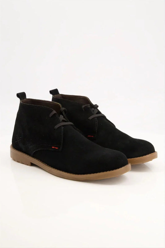 Black Suede Chukka Boots - MearsShoes