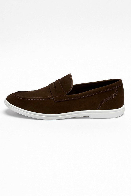 Suede Penny Loafers Brown