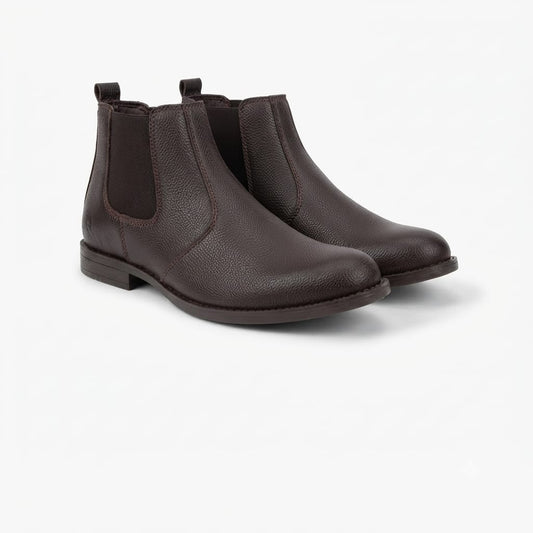 Mild Brown Cow Leather Chelsea boots