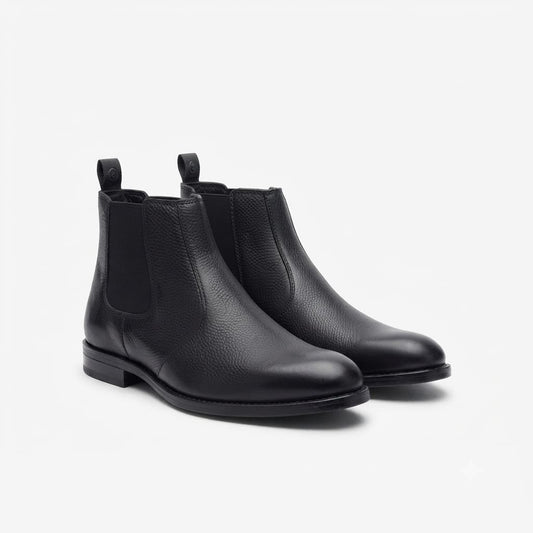 Mild Black Cow Leather Chelsea boots